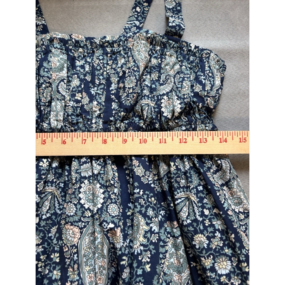 J.CREW Womens Paisley Poplin Cotton Long A-Line Dress Sz 4 Boho Prairie Cottage - Picture 6 of 12